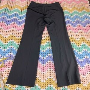 Tahari Black Pinstripe Wide-Leg Trousers